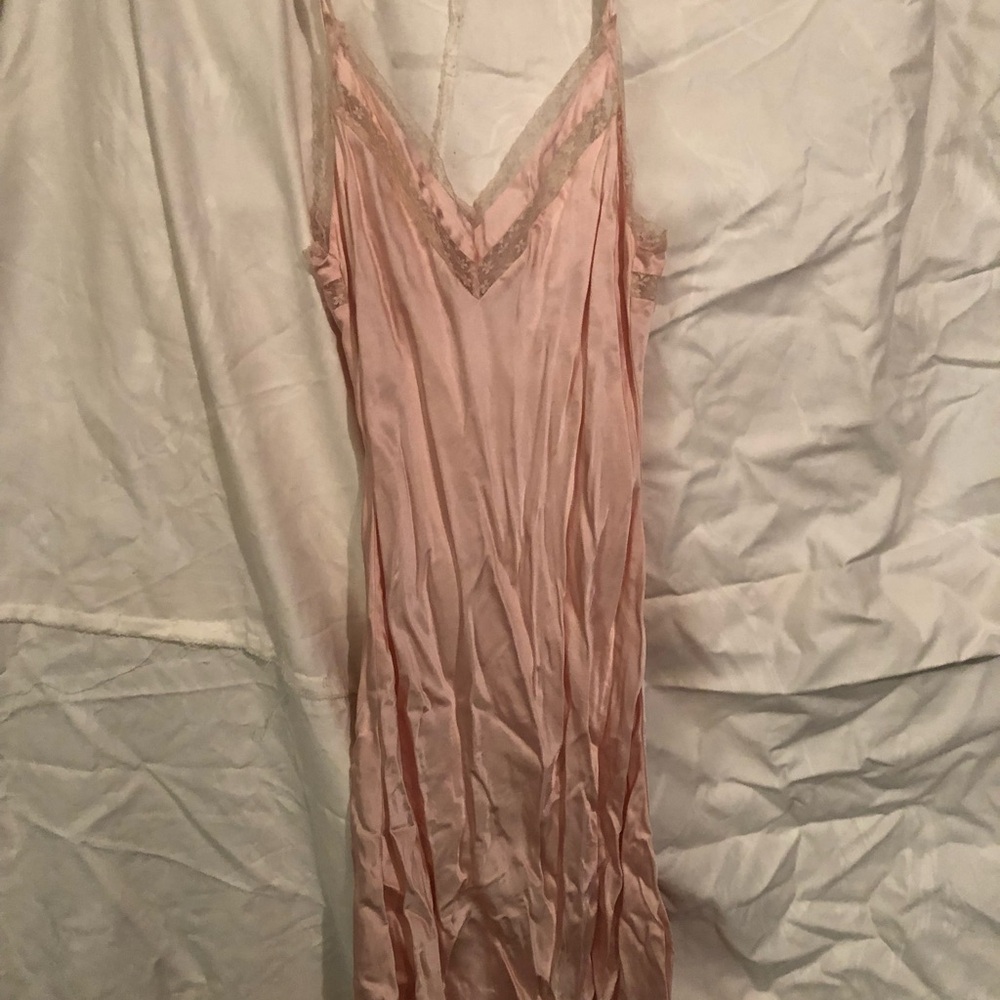 Intimissimi Blush silk Satin Chemise with Lace